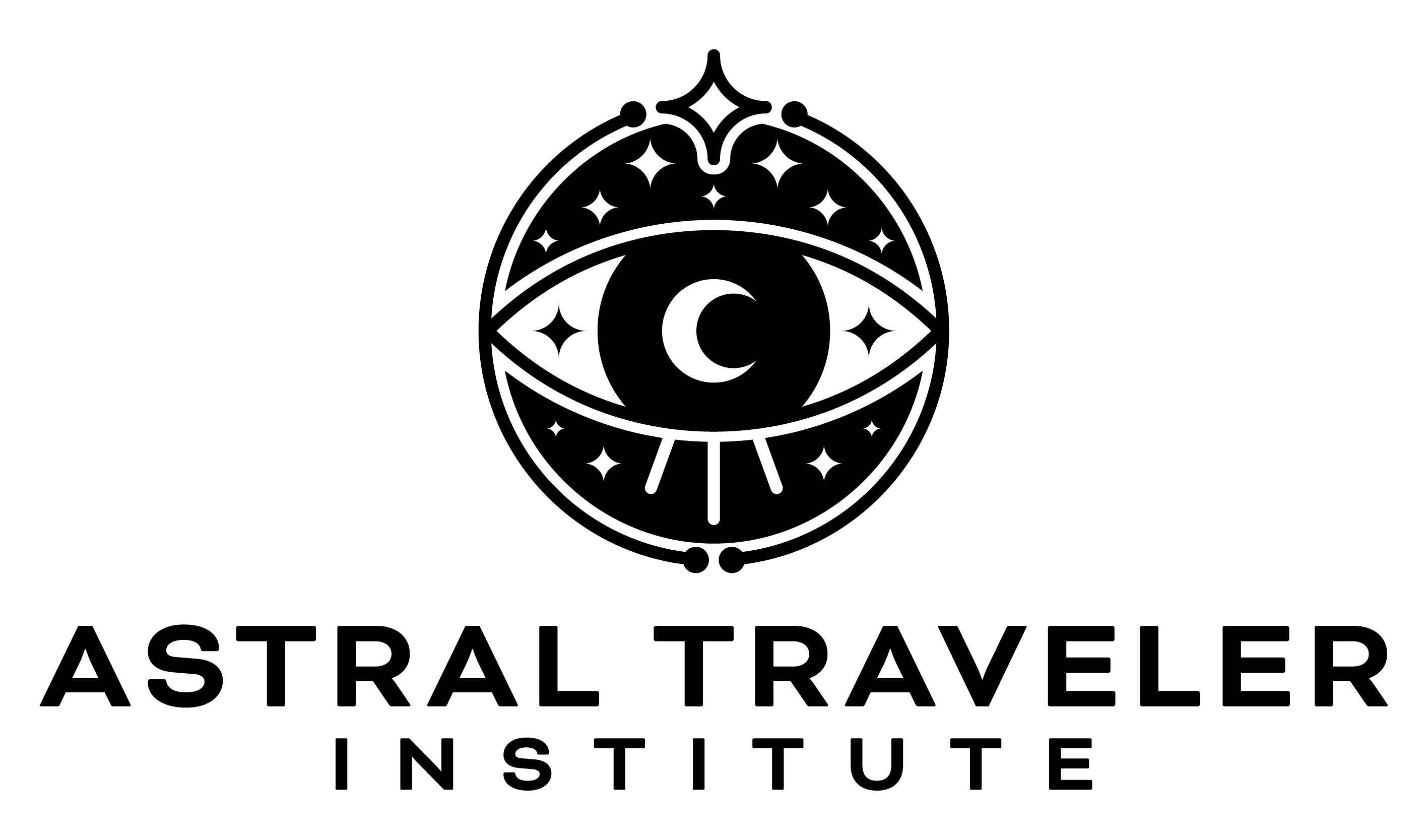 The company logo depicts a stylized eye in the center of a circle. In the center of the eye is a crescent moon. Surrounding the eye inside of the circle are contrasting stars on a dark background. The image has an art deco quality.